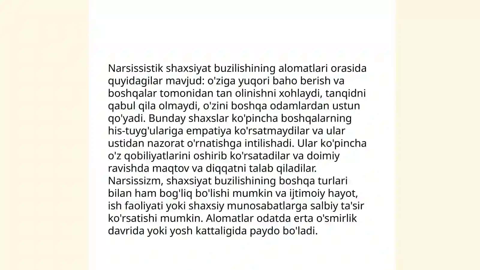 Narsissistik shaxsiyat buzilishi 3
