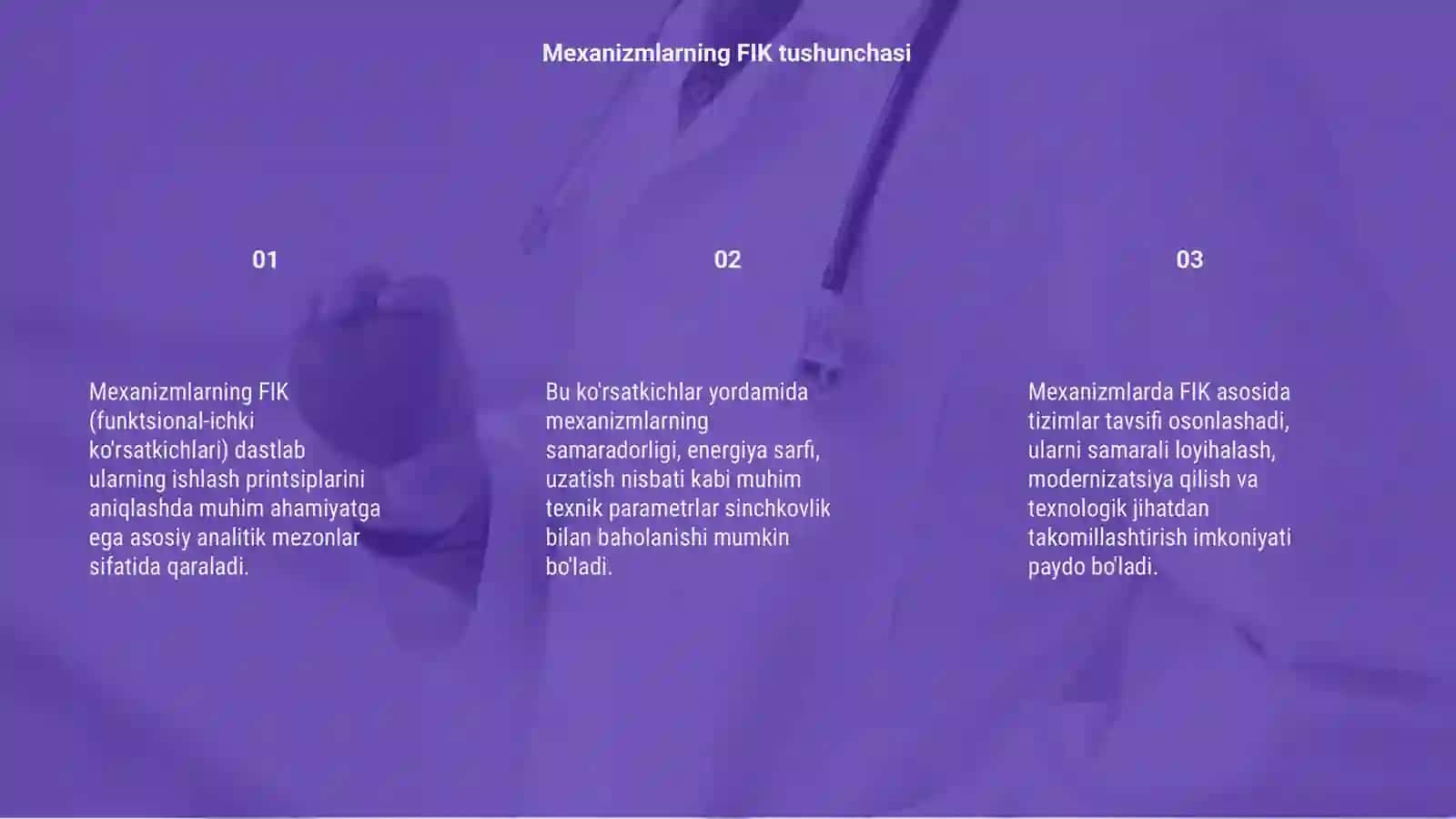 Mexanizmlarning FIK 3