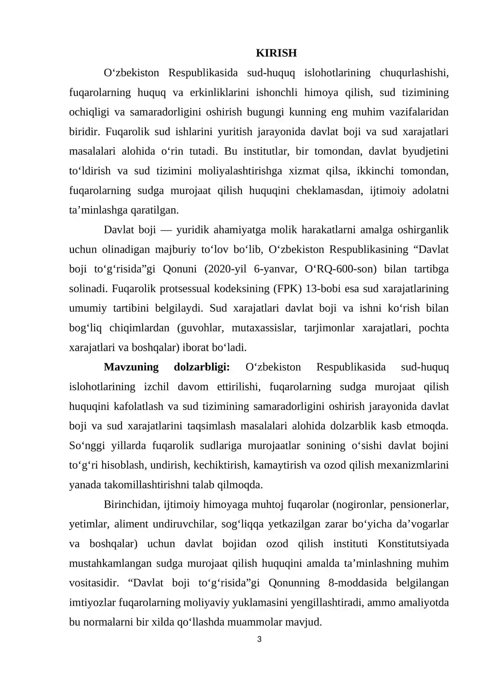 Davlat bojidan ozod qilish asoslari va sud xarajatlarini taqsimlash masalalari boʻyicha ajrimlar bilan izohlar yozish. 3