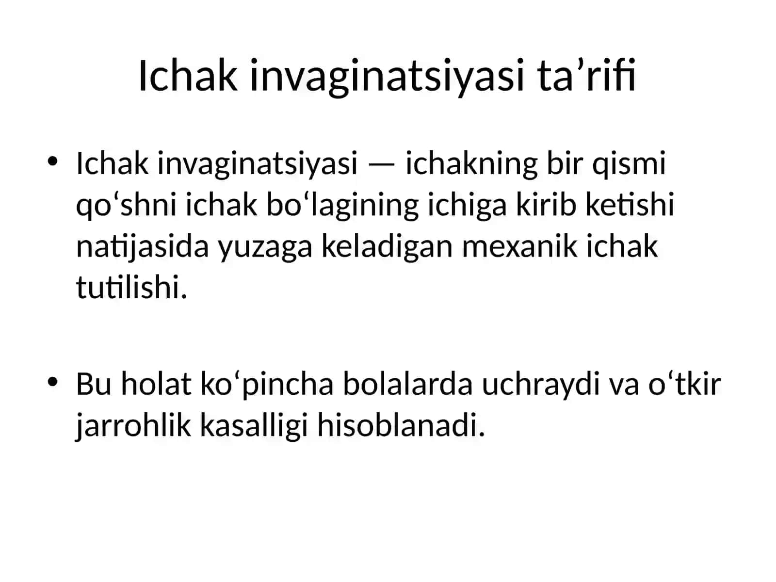 Ichak invaginatsiyasi va spastik ichak tutilishi 3