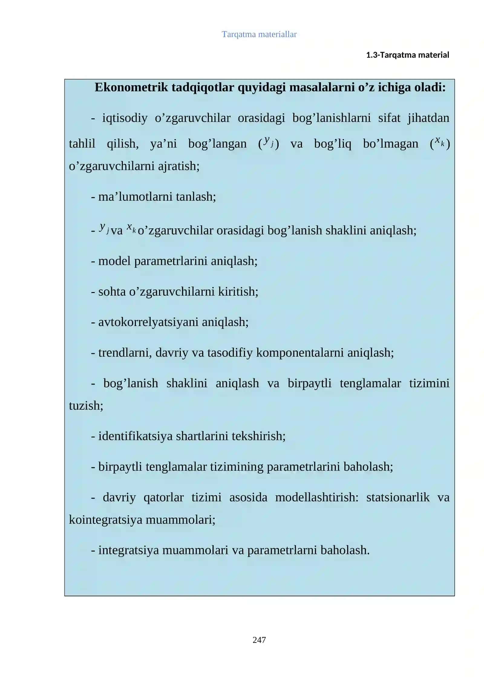Ekonomеtrika faninig prеdmеti, usullari, vazifalari va asosiy tushunchalari 3