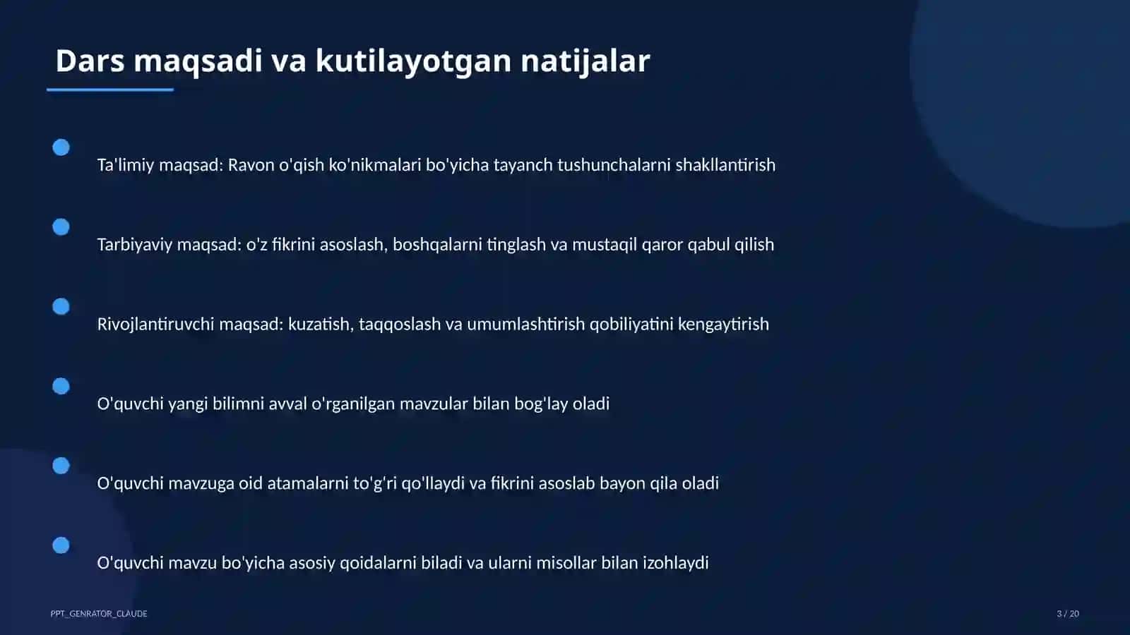 Ravon o'qish ko'nikmalari (1-sinf) 3