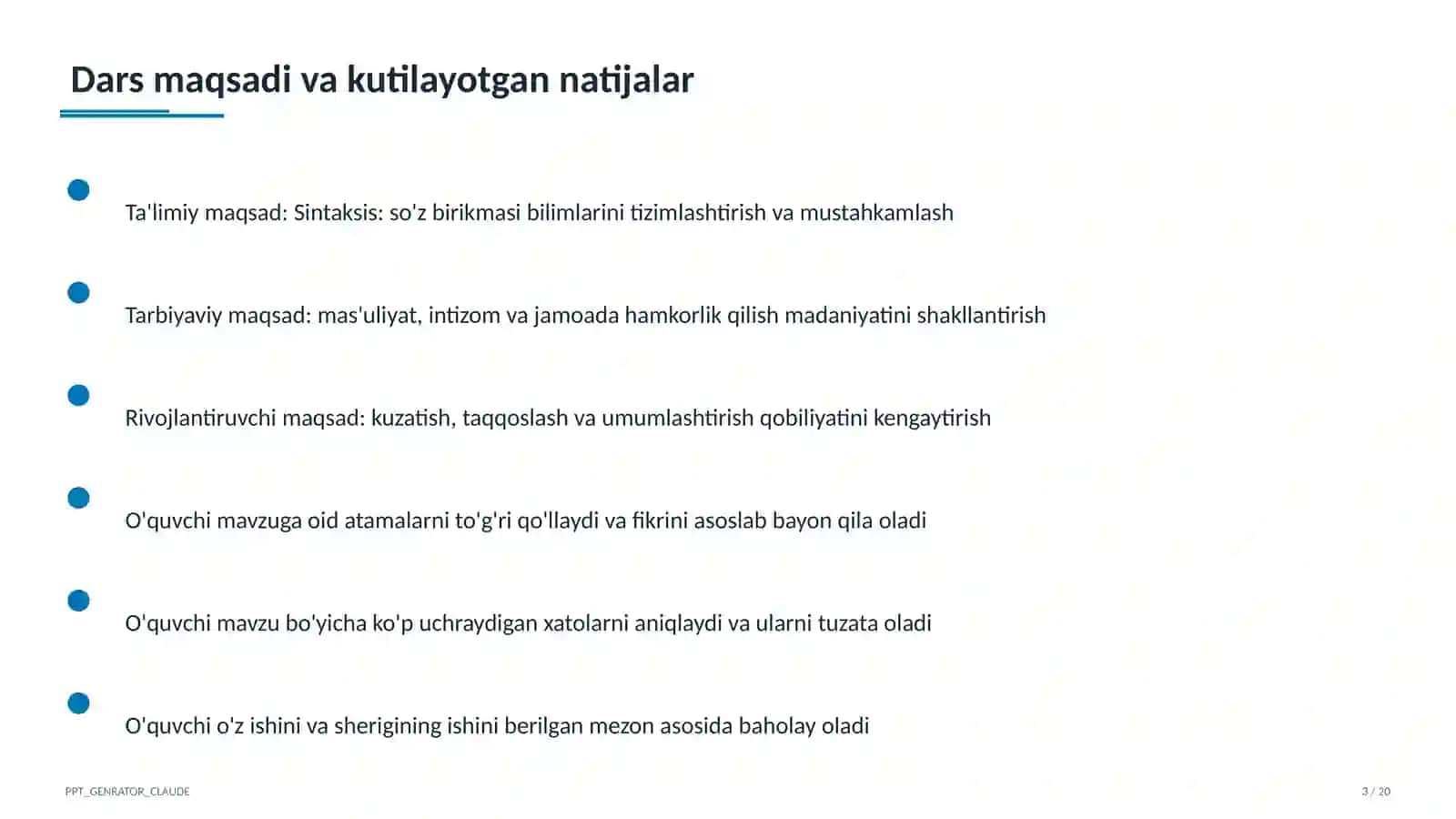 Sintaksis: so'z birikmasi (8-sinf) 3