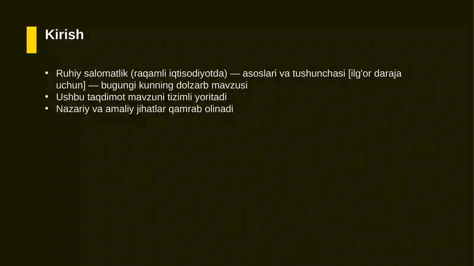 Ruhiy salomatlik (raqamli iqtisodiyotda) — asoslari va tushunchasi [ilg'or daraja uchun] 3
