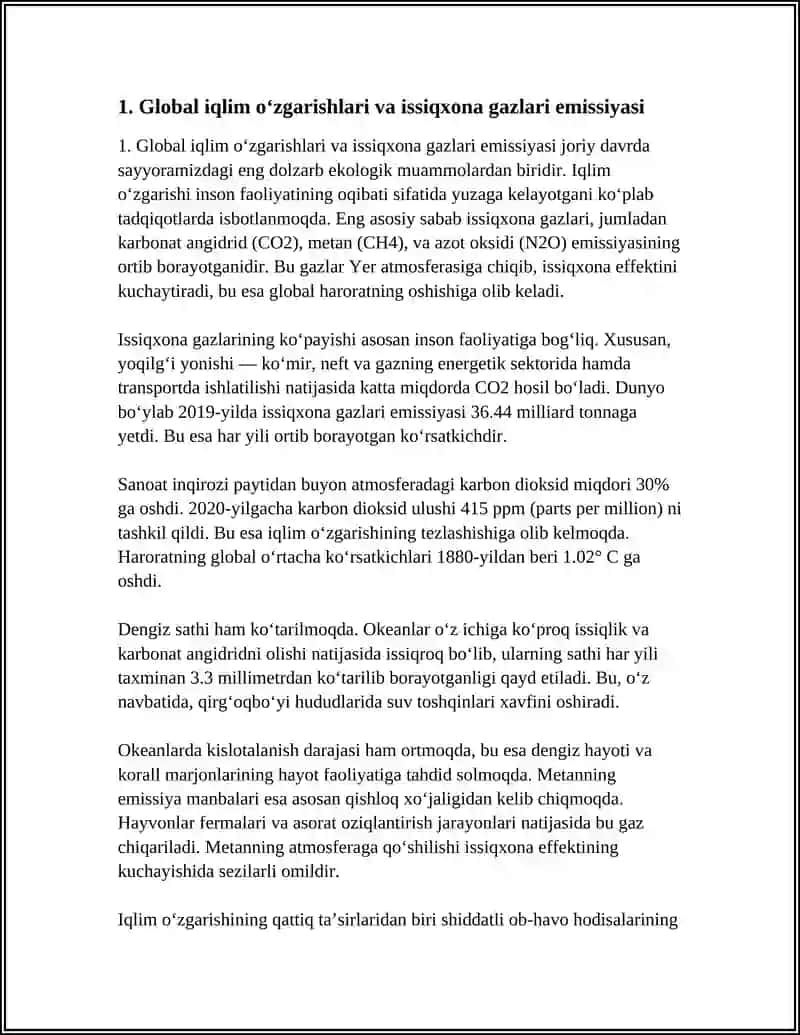 SAYYORAMIZDAGI GLOBAL EKOLOGIK MUAMOLAR 3