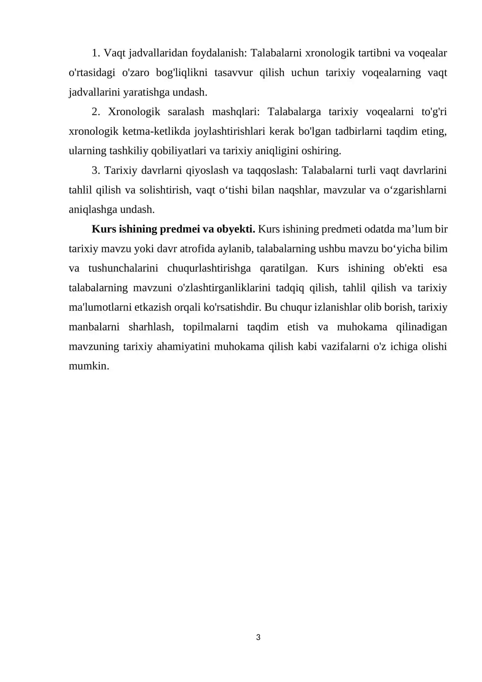 Tarix darslarida xronologik ko'nikmalarni shakllantirish usullari 3