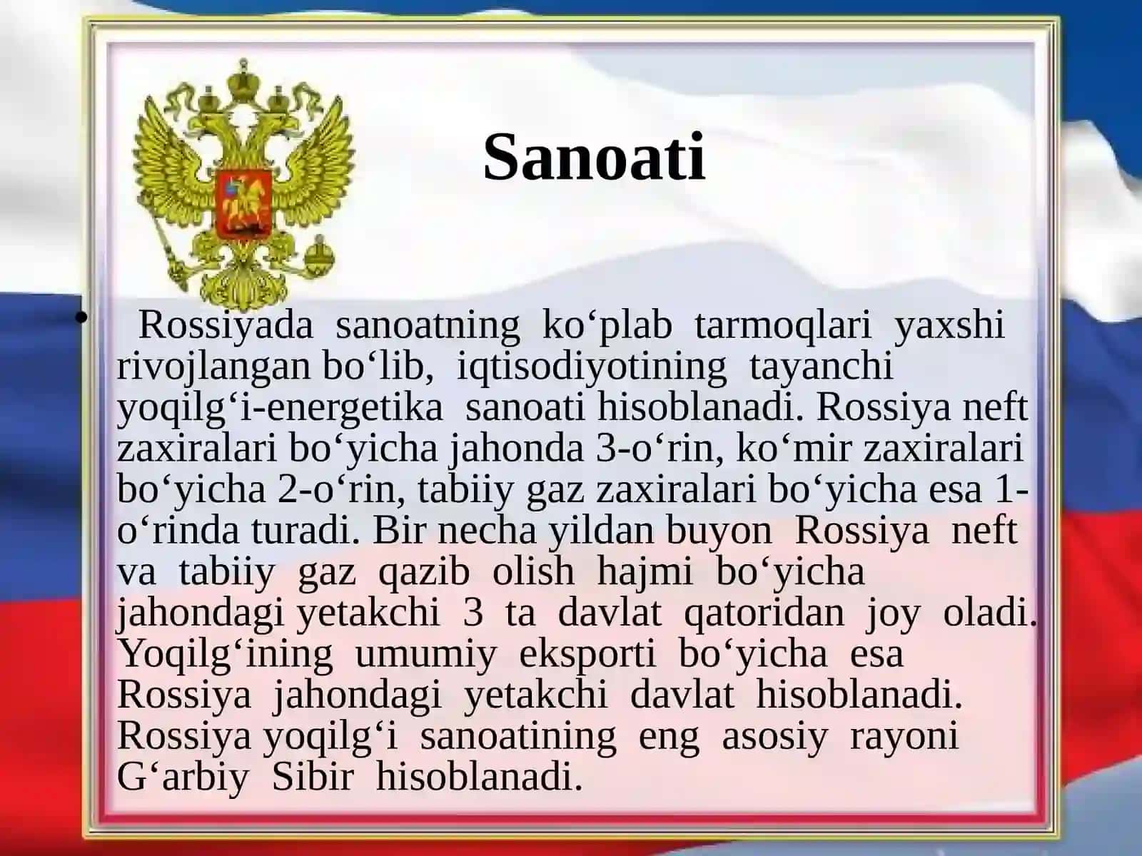 Rossiya Federatsiyasi sanoati 3