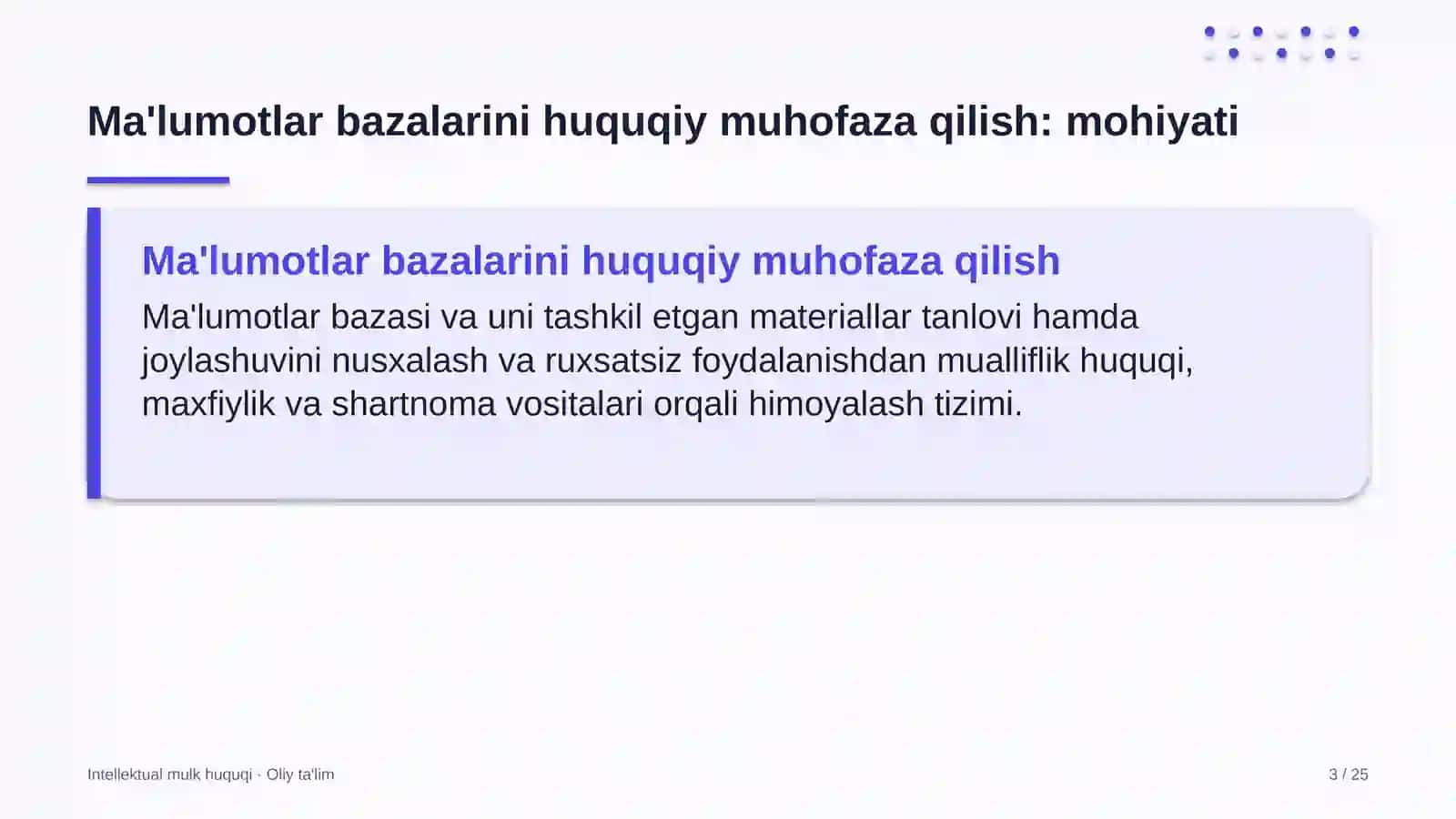 Daryo transportida ma'lumotlar bazalarini huquqiy muhofaza qilish 3
