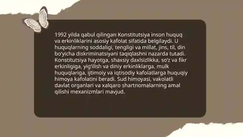 Inson huquq va erkinliklari kafolatlari 3