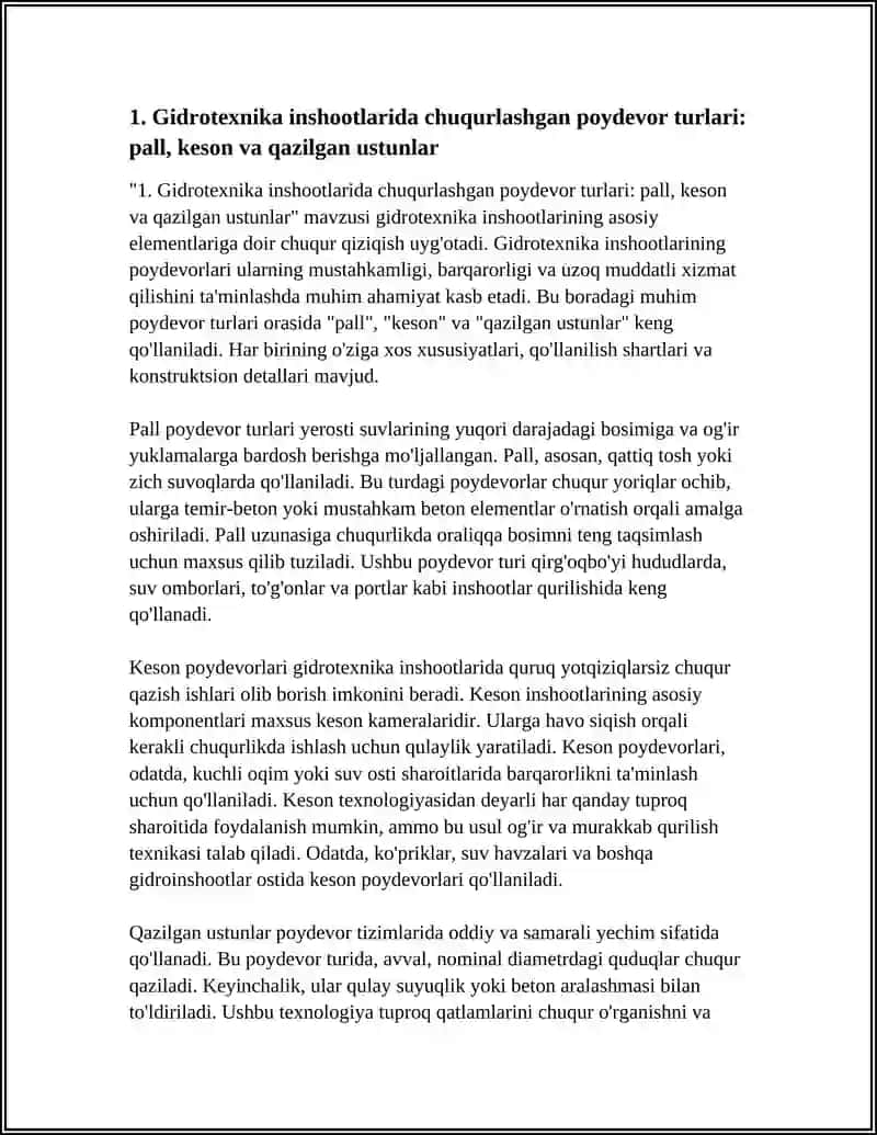 GIDROTEXNIKA INSHOOTLARI QURILISHIDA CHUQURLASHGAN POYDEVOR 3