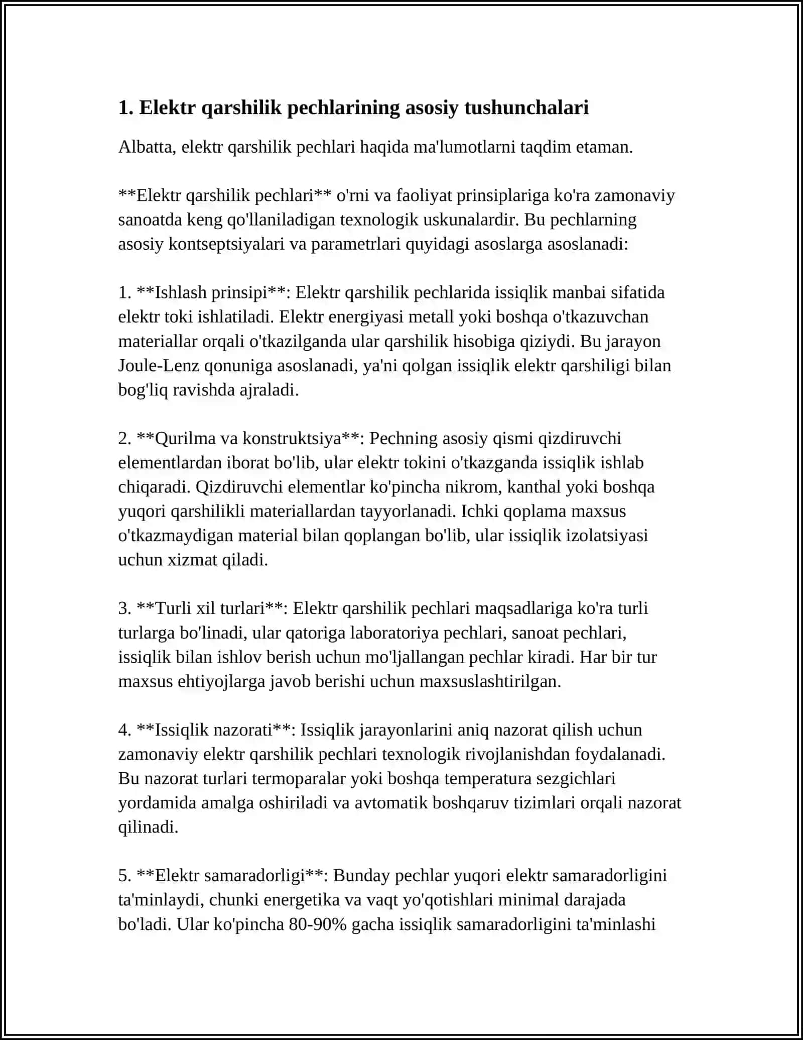 DAVRIY VA UZLUKSIZ REJIMDA ISHLAYDIGAN ELEKTR QARSHILIK PECHLARI 3
