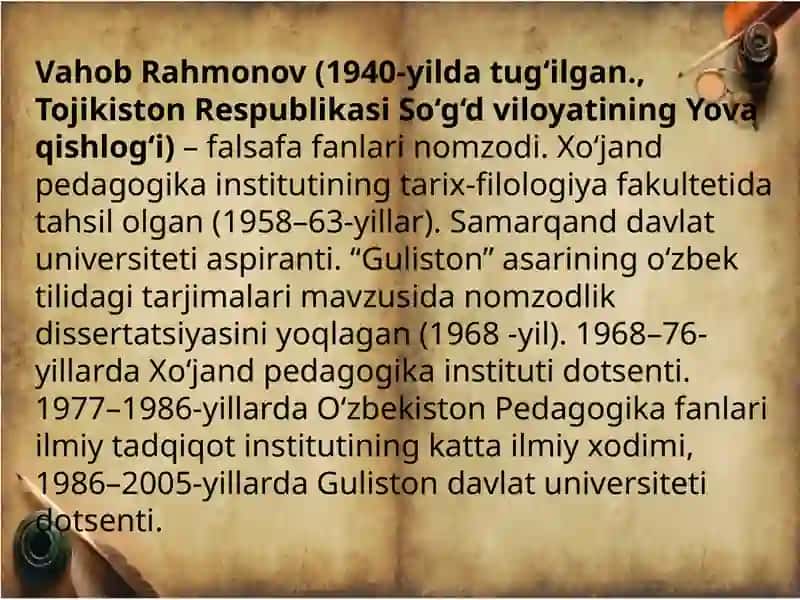 M.V Rahmonovning matniy tadqiq boʻyicha kuzatishlari taqdimot 3