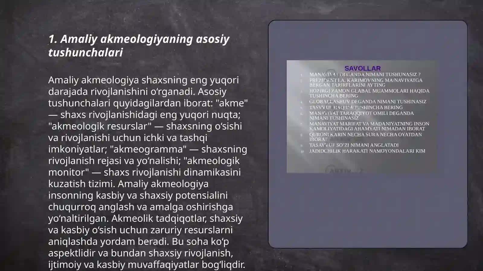 Amaliy akmeologiyaning predmet va vazifalari 3