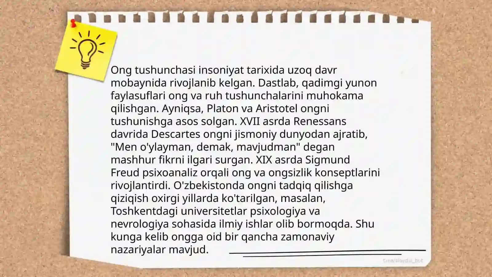 Ongning paydo boʻlishi va uning taraqqiyoti 3