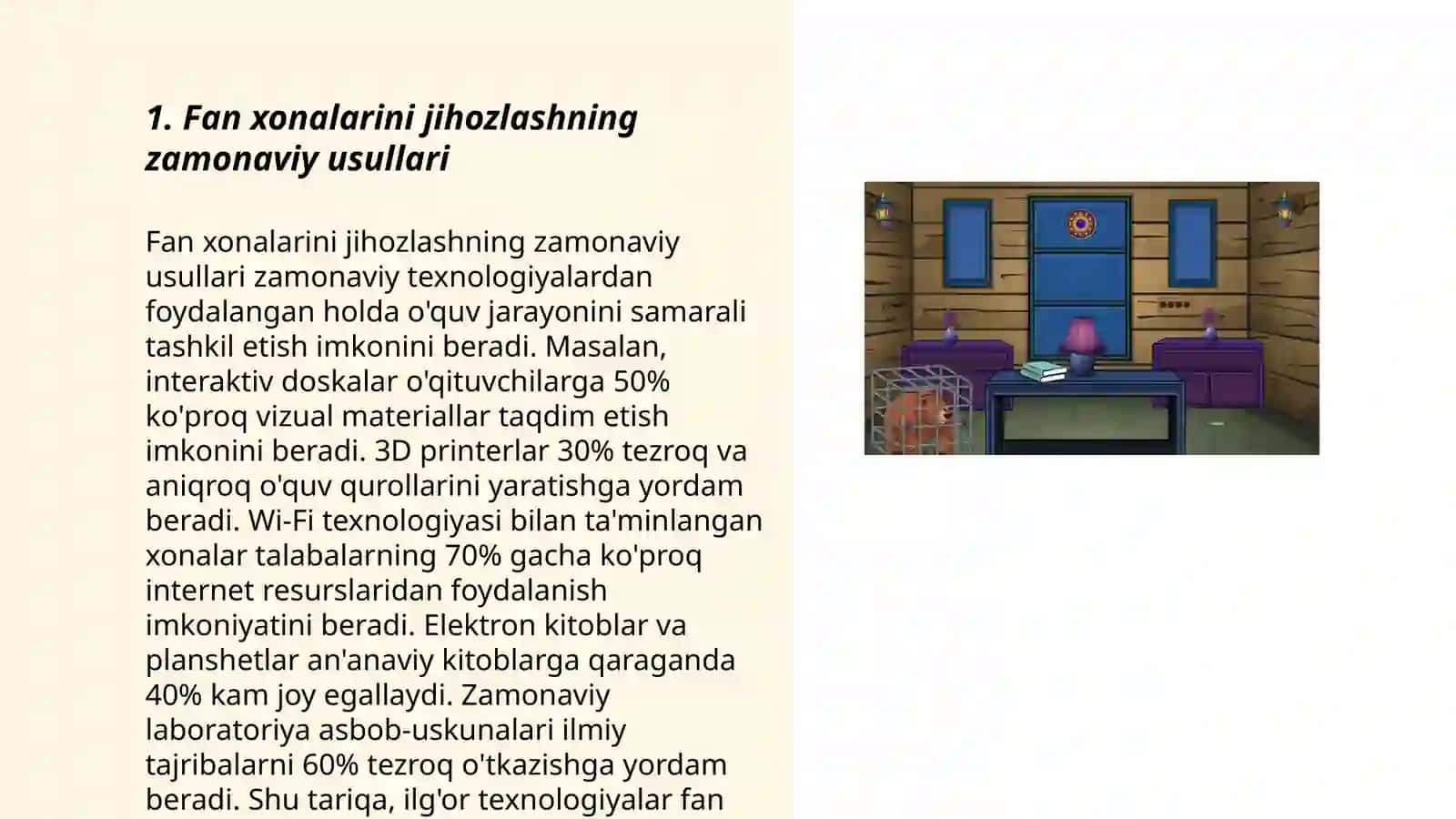 Zamonaviy Fan Xonalarini Jihozlash 3