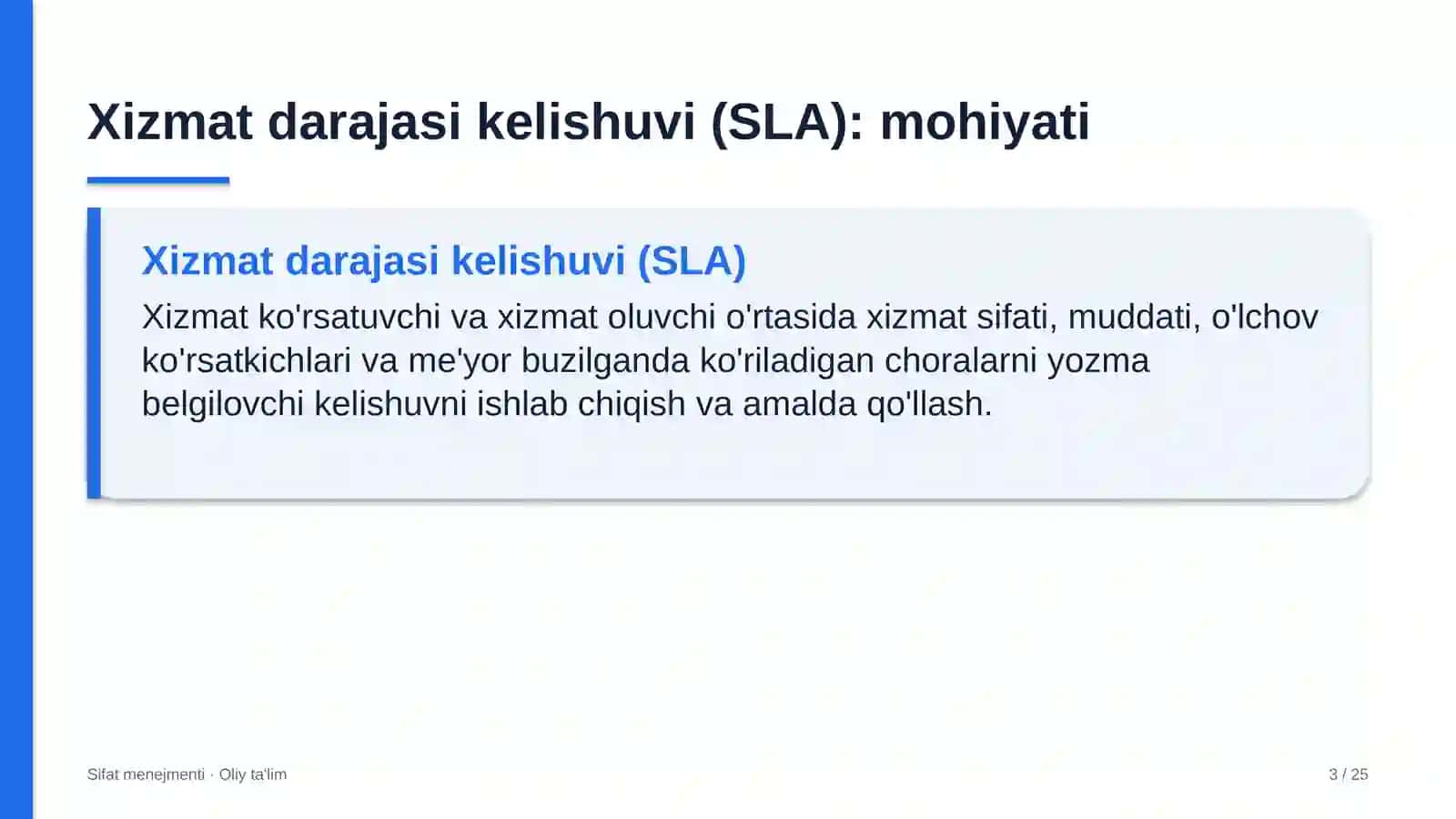 folklor jamoalarida xizmat ko'rsatish darajasi kelishuvlarini joriy etish 5528 3