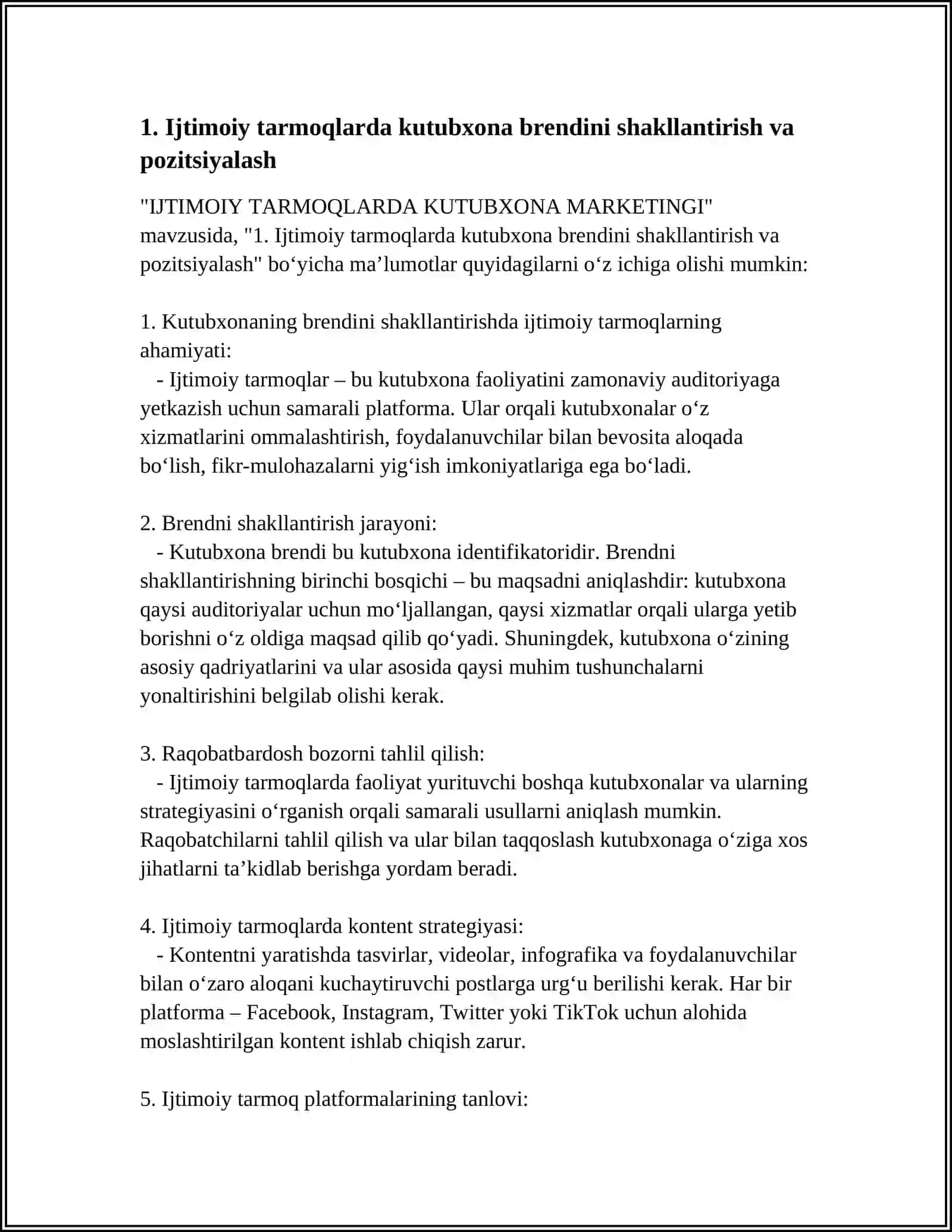 IJTIMOIY TARMOQLARDA KUTUBXONA MARKETINGI 3