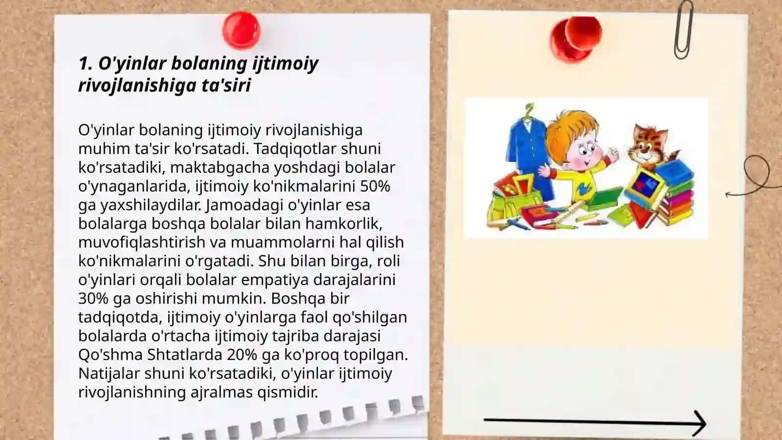 Bolaning rivojlanishidagi faoliyatlari (o’yin, mashg’ulot va mehnat) ning ahamiyati 3