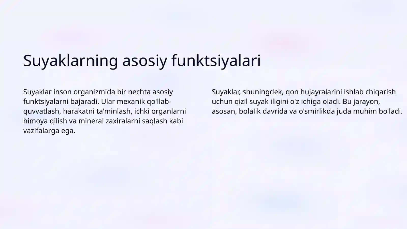 Suyaklarning tuzilishi va kimyoviy tarkibi 3