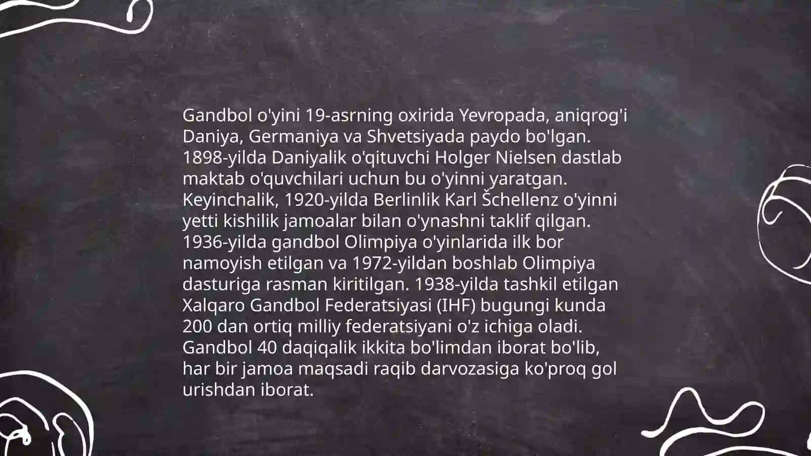 Gandbol oyining kelib chiqishi va rivojlanish tarixi 3