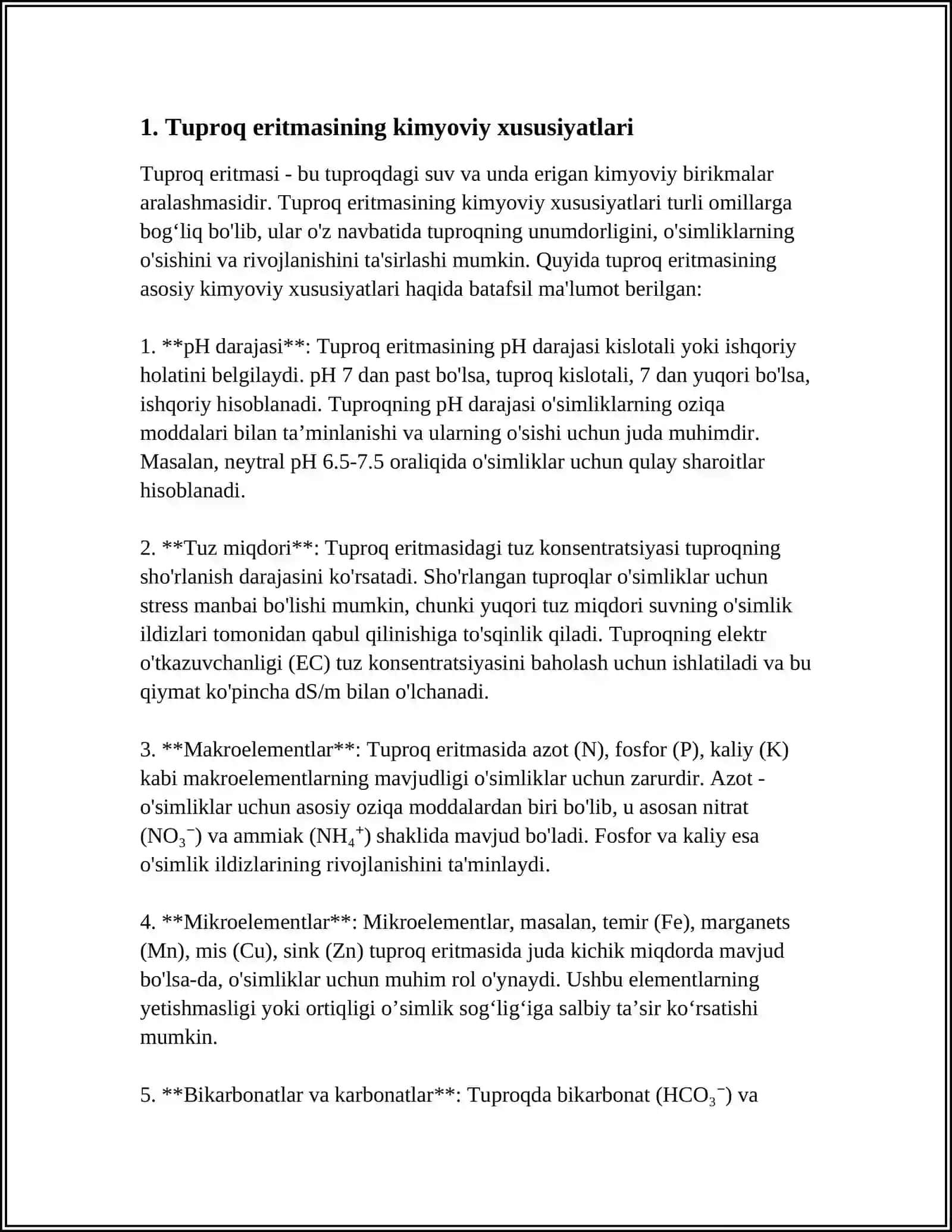 TUPROQ ERITMASI VA TUPROQDAGI OKSIDLANISH-QAYTARILSH JARAYONLARI 3