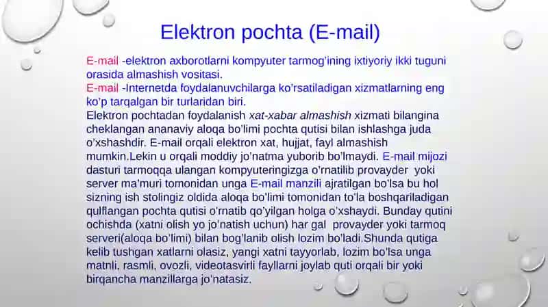 Elektron Pochta(E-mail) 3
