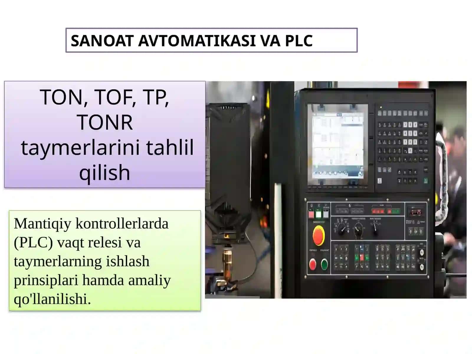 TON, TOF, TP, TONR taymerlarini tahlil qilish 3