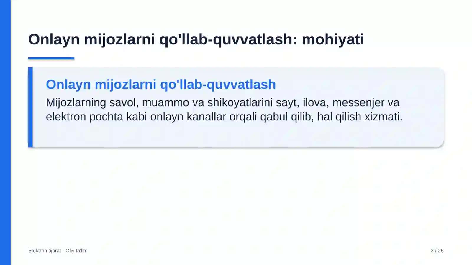 Bojxona terminallarida onlayn mijozlarni qo'llab-quvvatlash 3