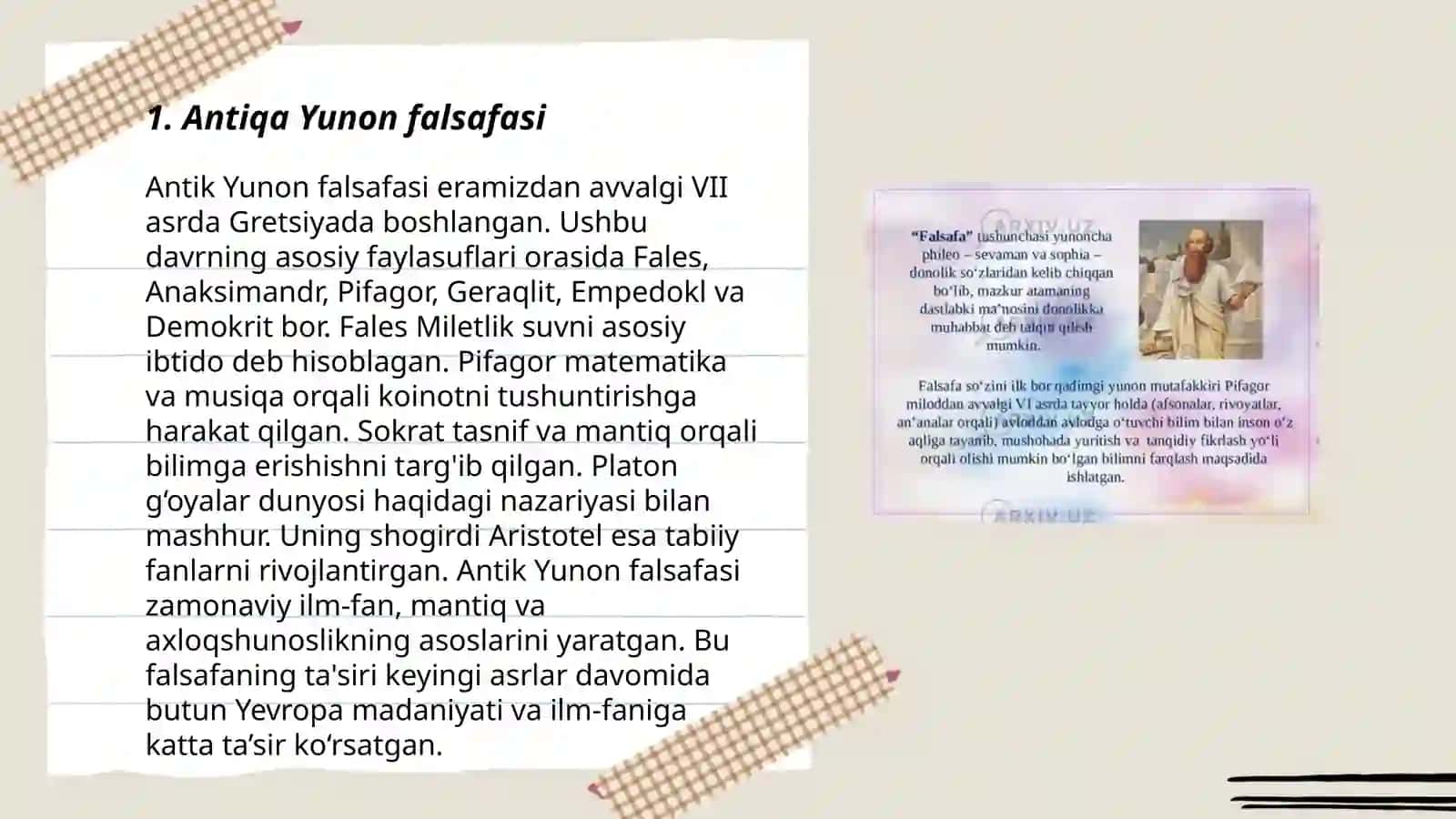 Antiqa Yunon falsafasi 3