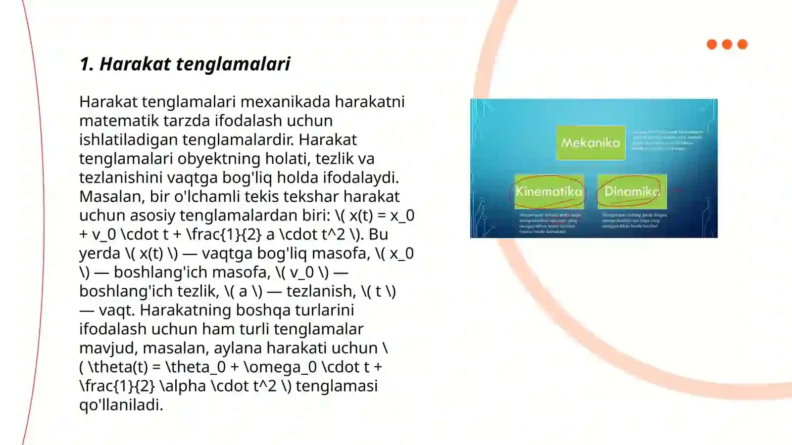 Kinematika 3
