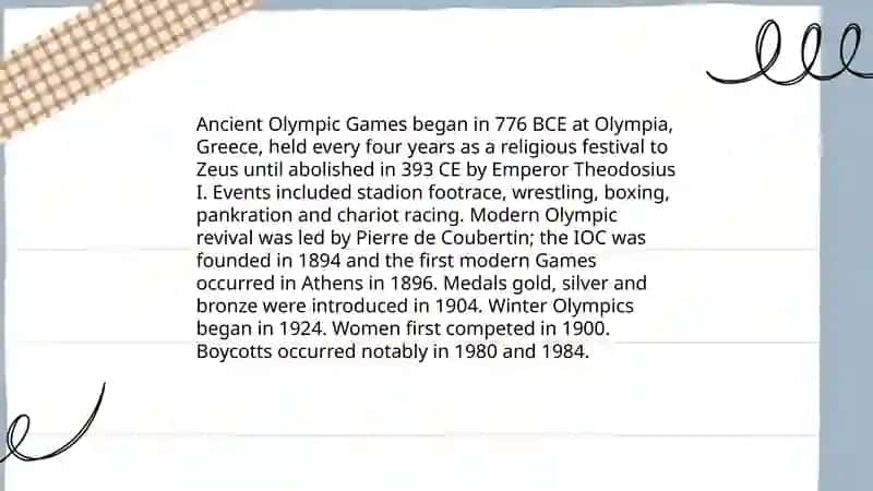 "The Olympics games" 3