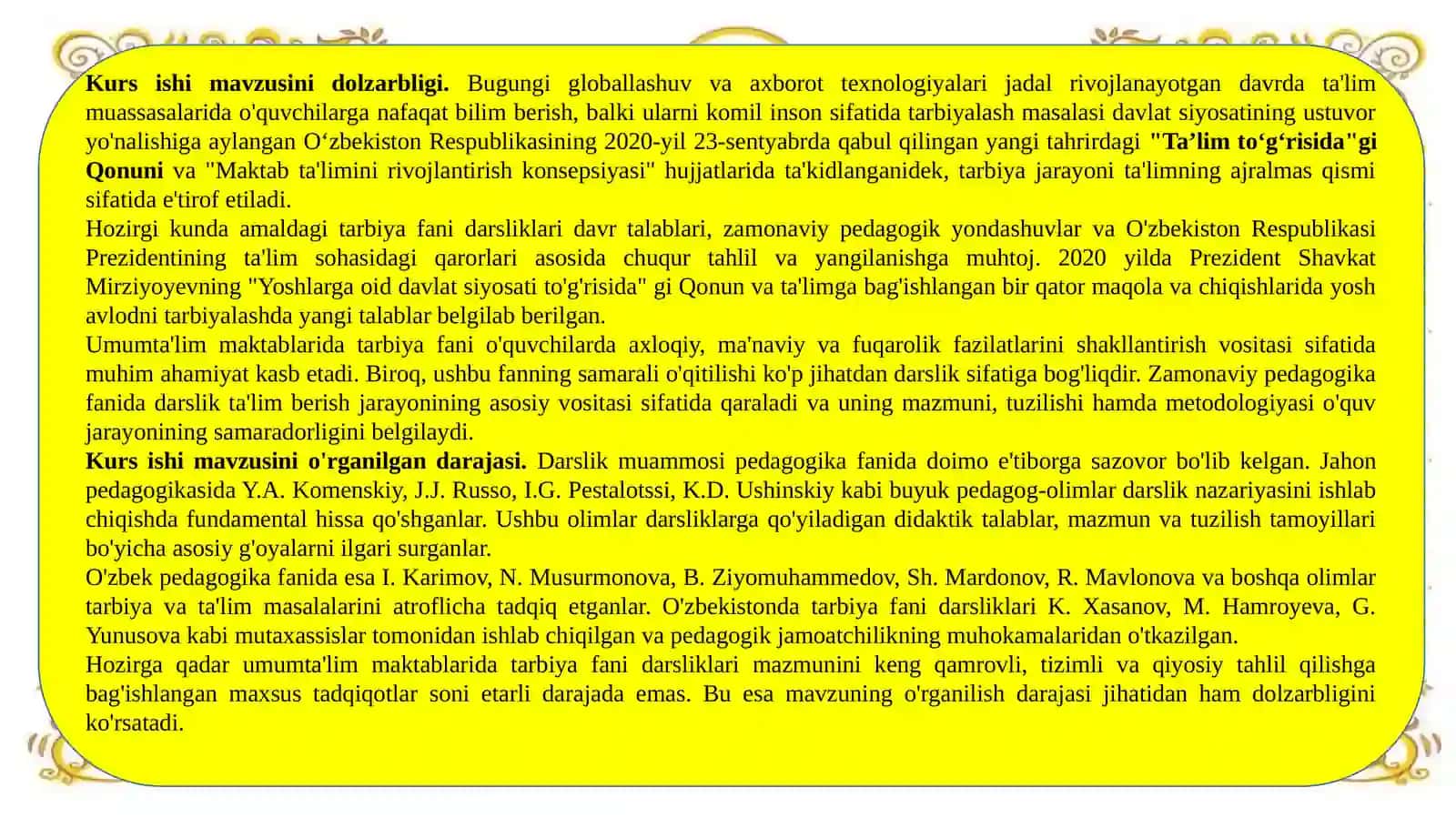 UMUMTA’LIM MAKTABLARIDA TARBIYA FANI DARSLIKLARI TAHLILI 3