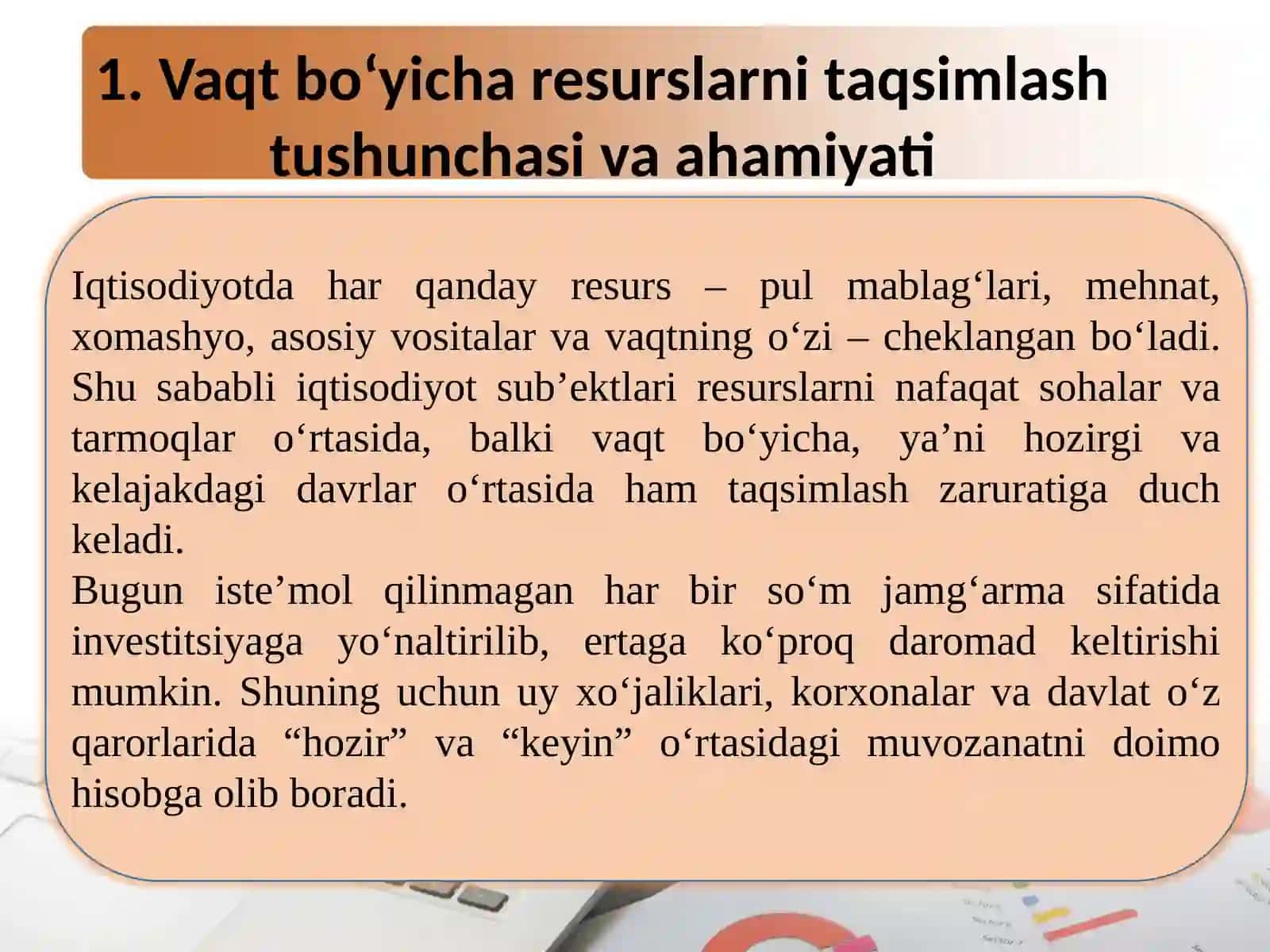 Vaqt bo‘yicha resurslarni taqsimlash 3
