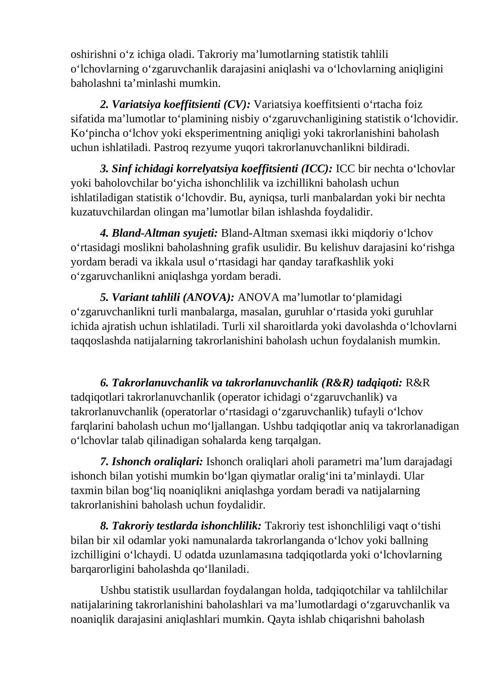 Tahlil natijalarini matematik statistika usullari yordamida baholash 3