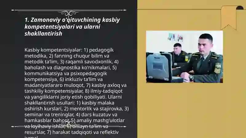 Zamonaviy oʻqituvchi ta'limni etishi va asosiy shakli 3