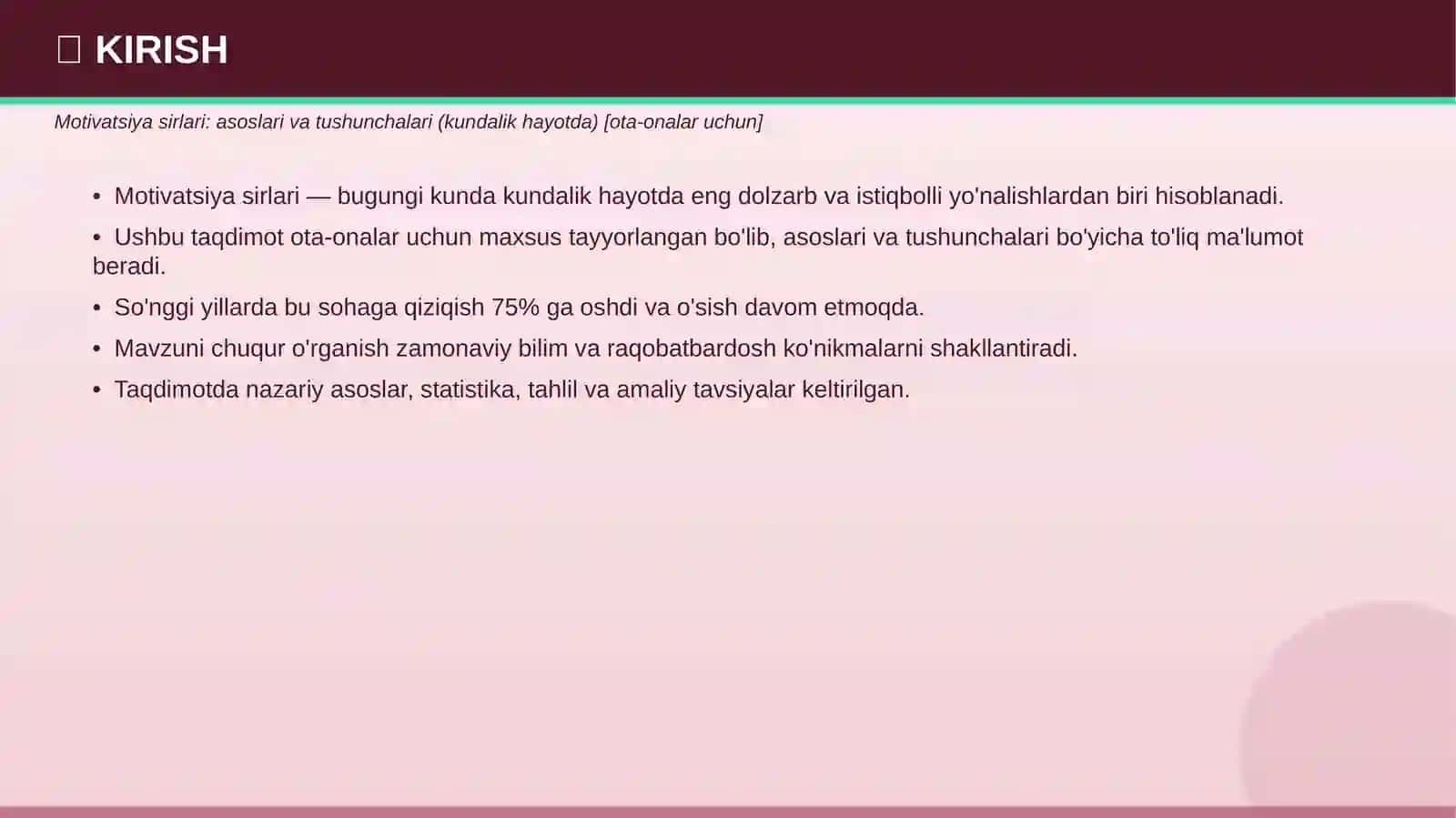 MOTIVATSIYA SIRLARI 3