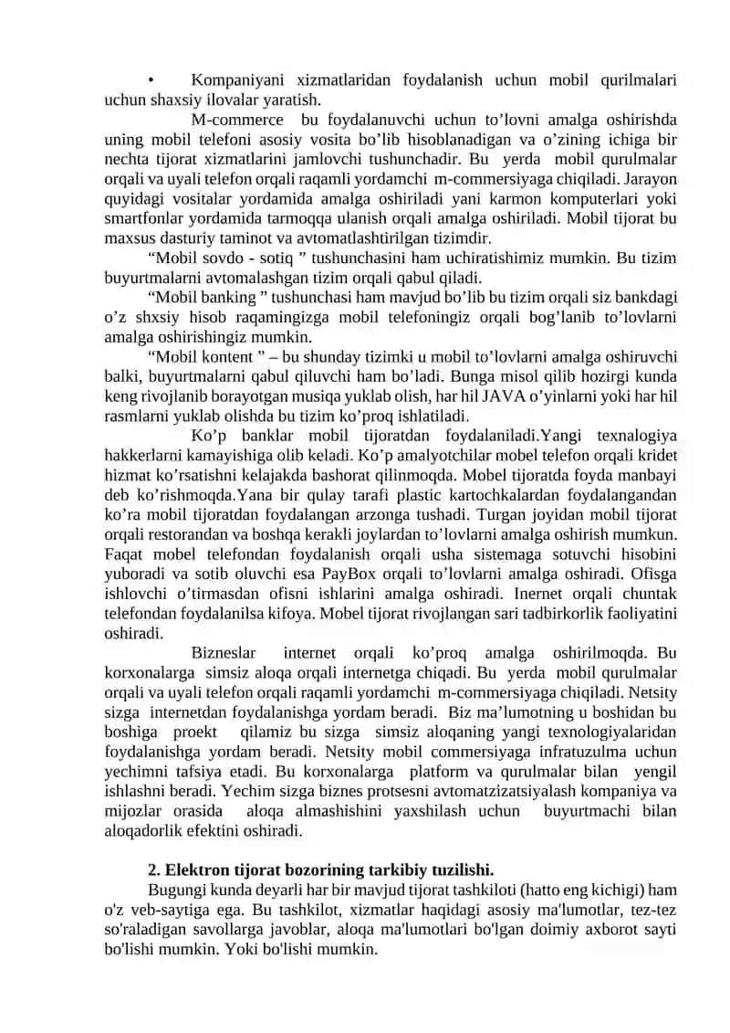 Mobil tijorat Elektron bozor va mobil tijorat texnologiyalari 3
