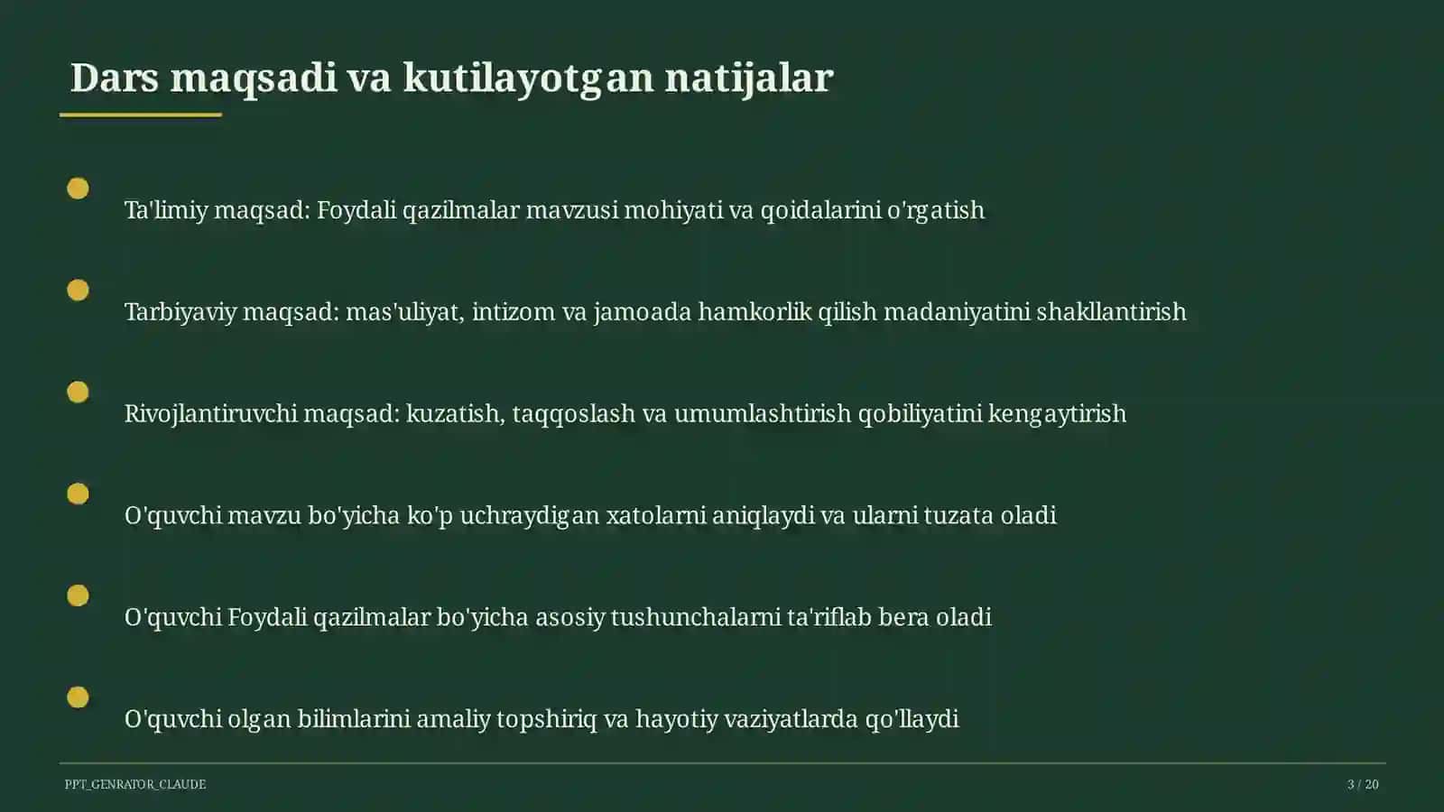 Foydali qazilmalar (3-sinf) 3