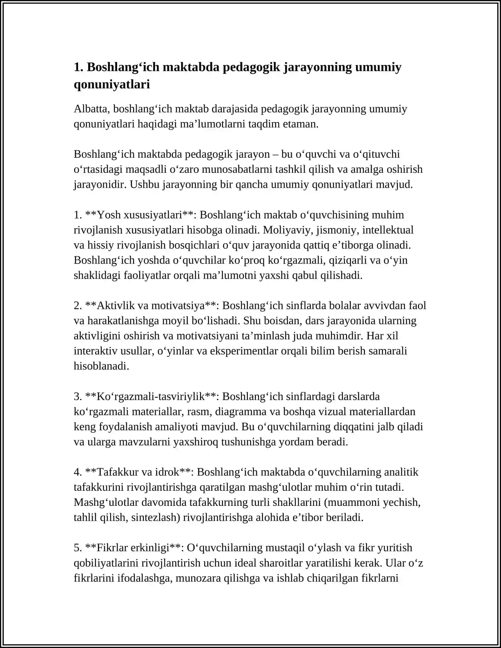 Boshlang‘ich maktabda pedagogik jarayonning qonuniyatları 3