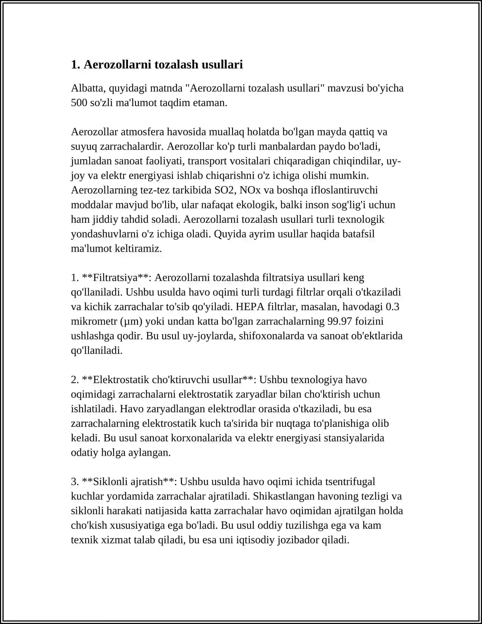 HAVONI AEROZOLLARDAN TOZALASH USULLARI 3