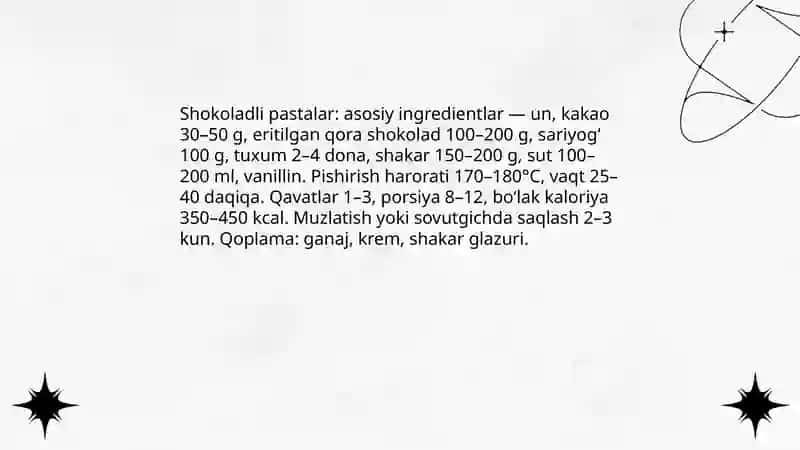 Shokoladli pastalar 3
