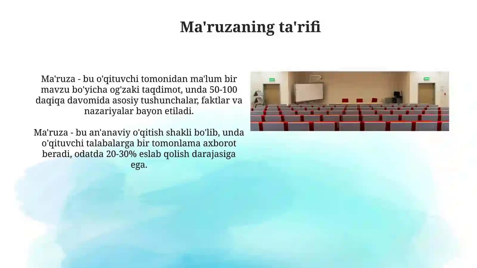 Ma'ruzaning ta'rifi 3