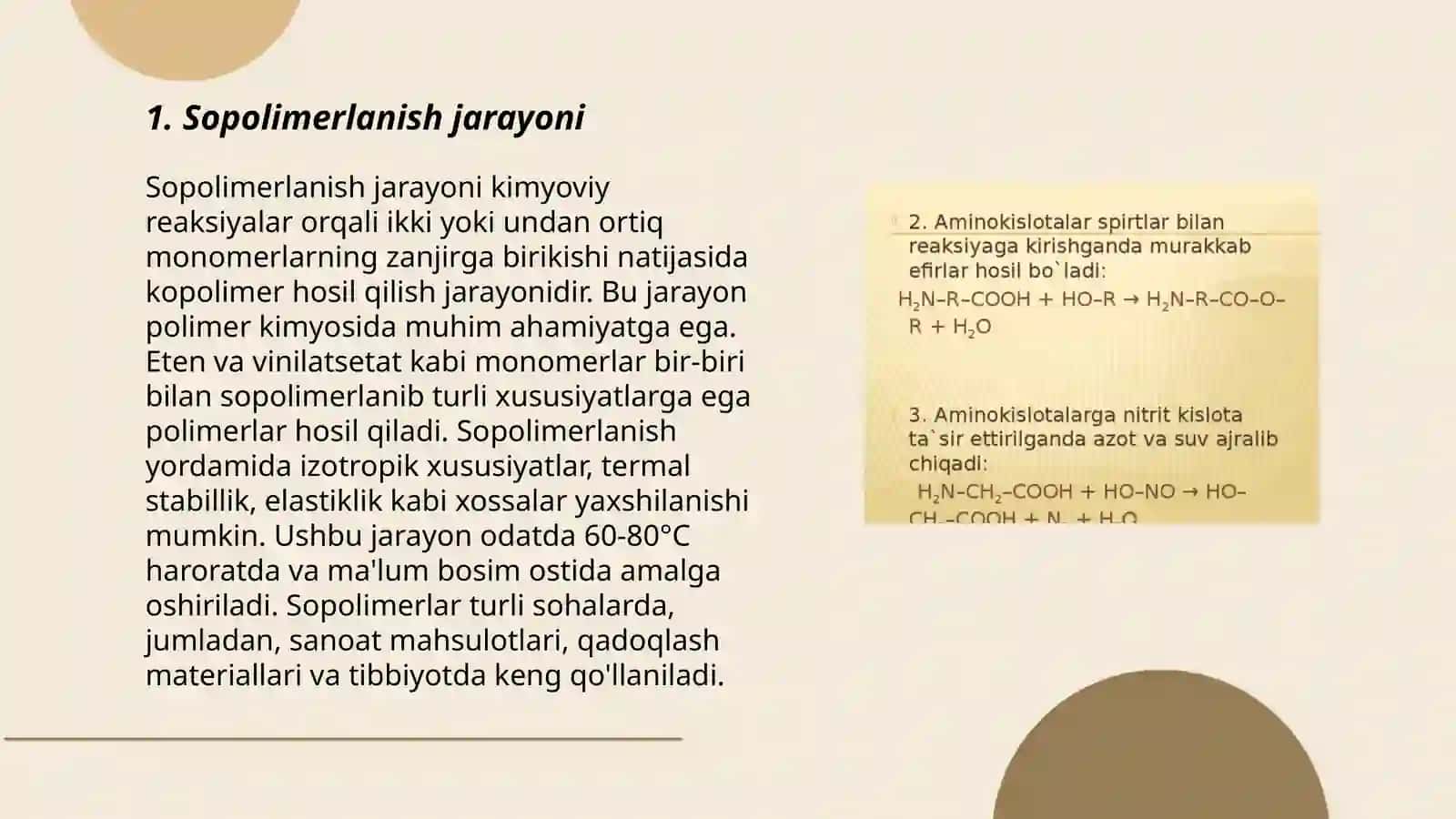 Sopolimerlanish reaksiyasi bo'yicha olinadigan sintetik kauchuklar 3