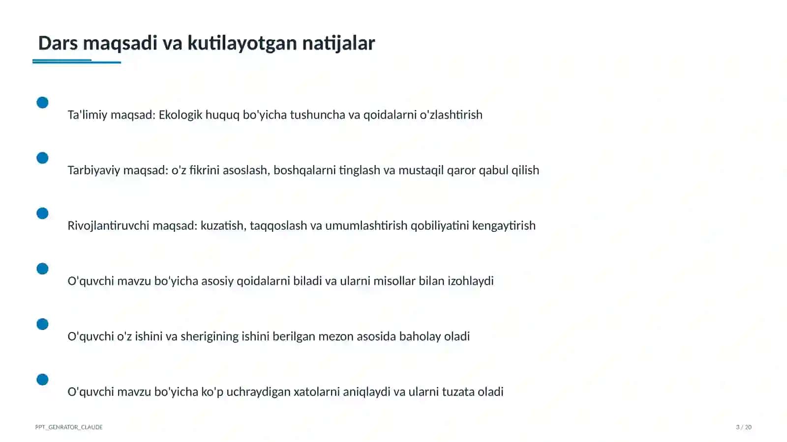 Ekologik huquq (11-sinf) 3