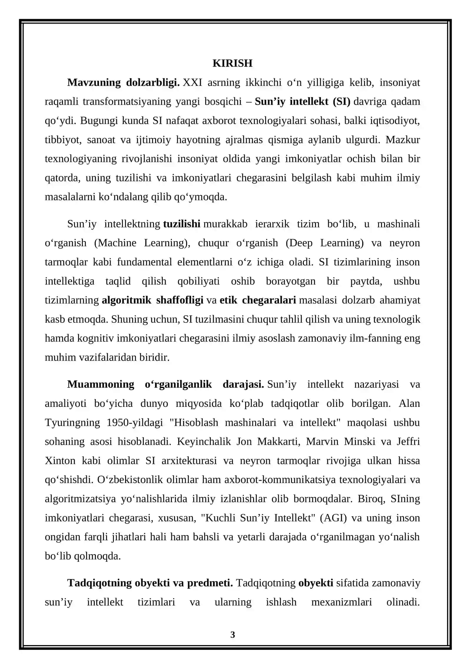 Sun’iy intellekt tuzilmasi va uning imkonyatlaring chegaralari 3