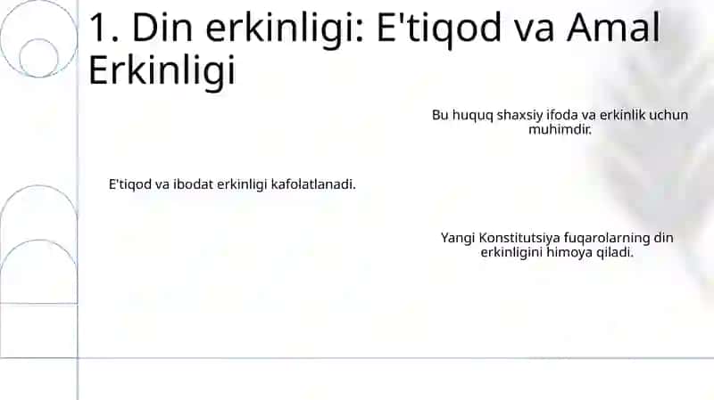 Yangi Konstitutsiyada fuqarolarning huquq va erkinliklar kafolati 3