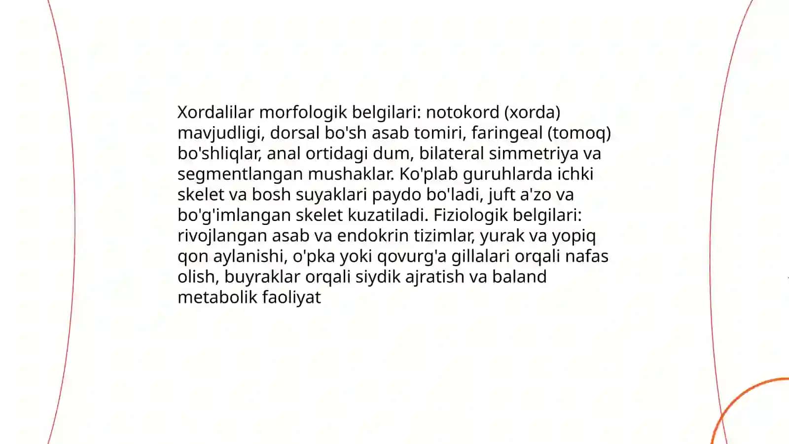 Xordalilar tipining umumiy tavsifi va sistematikasi. Tuban xordalilar 3