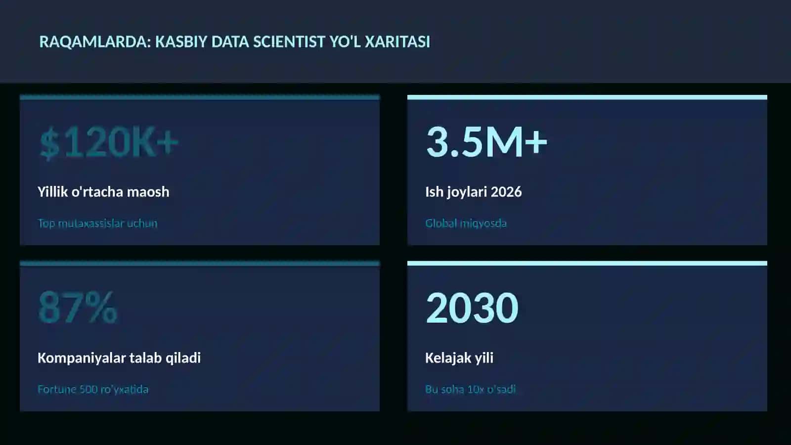 Kasbiy data scientist yo'l xaritasi 3