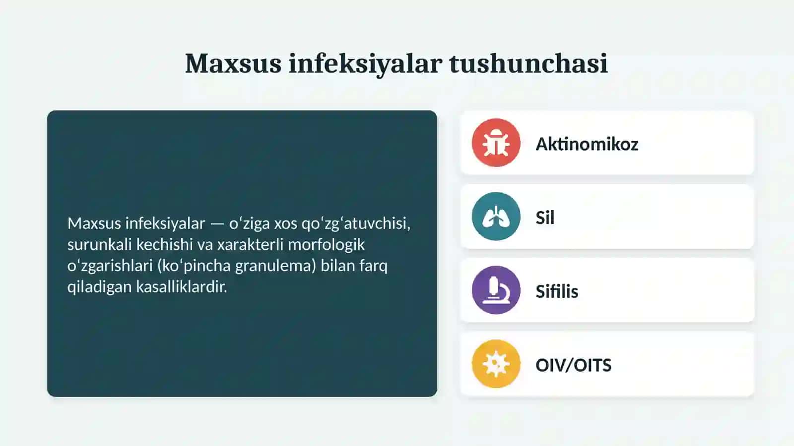 Yuz-jagʻ sohasining maxsus infeksiyalari: epidemiologik, mikrobiologik va immunologik xususiyatlar 3