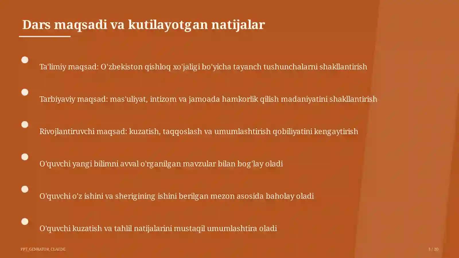 O'zbekiston qishloq xo'jaligi (9-sinf) 3